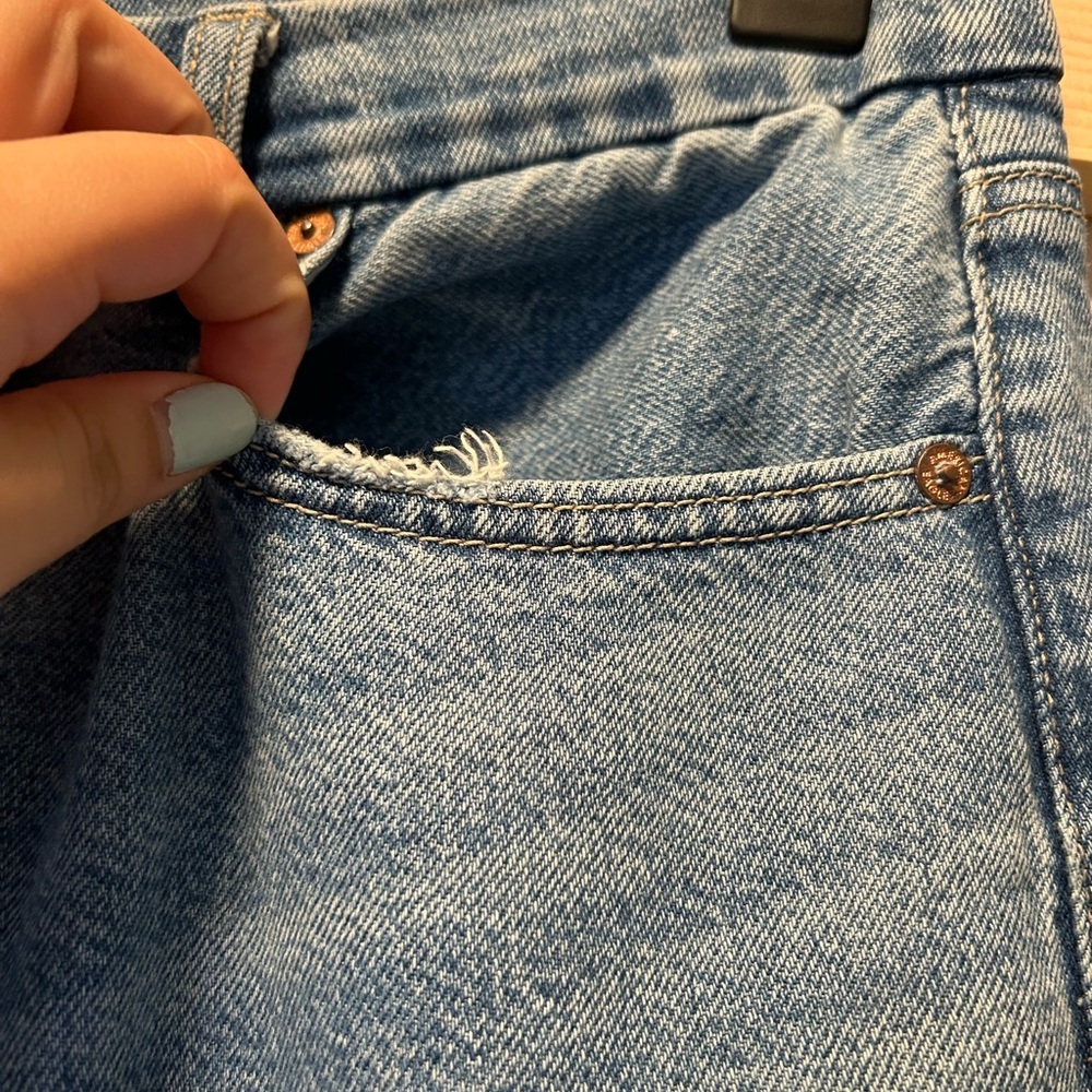 American Eagle Outfitters Dark Blue Curvy Denim Jeans Curvy 90’s straight - Picture 7 of 8